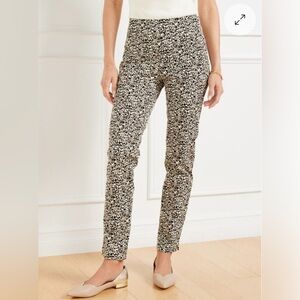 Talbots Black and White Animal Print Leggings